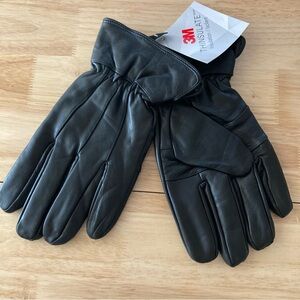 3M Thinsulate Black Leather Gloves Size XL